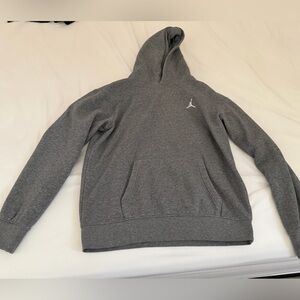 Jordan Men's Dark Gray Hoodie with White Jumpman Nike
